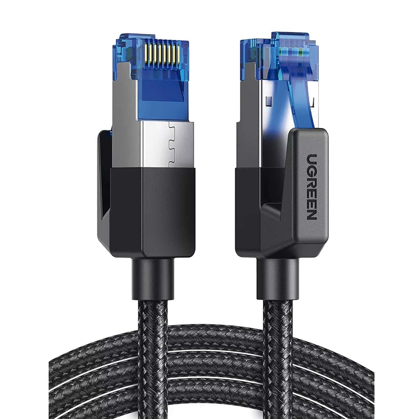Cable Ethernet Cat8 CLASS�?�F/FTP Redondo con Malla de Nylon 5 Metros
