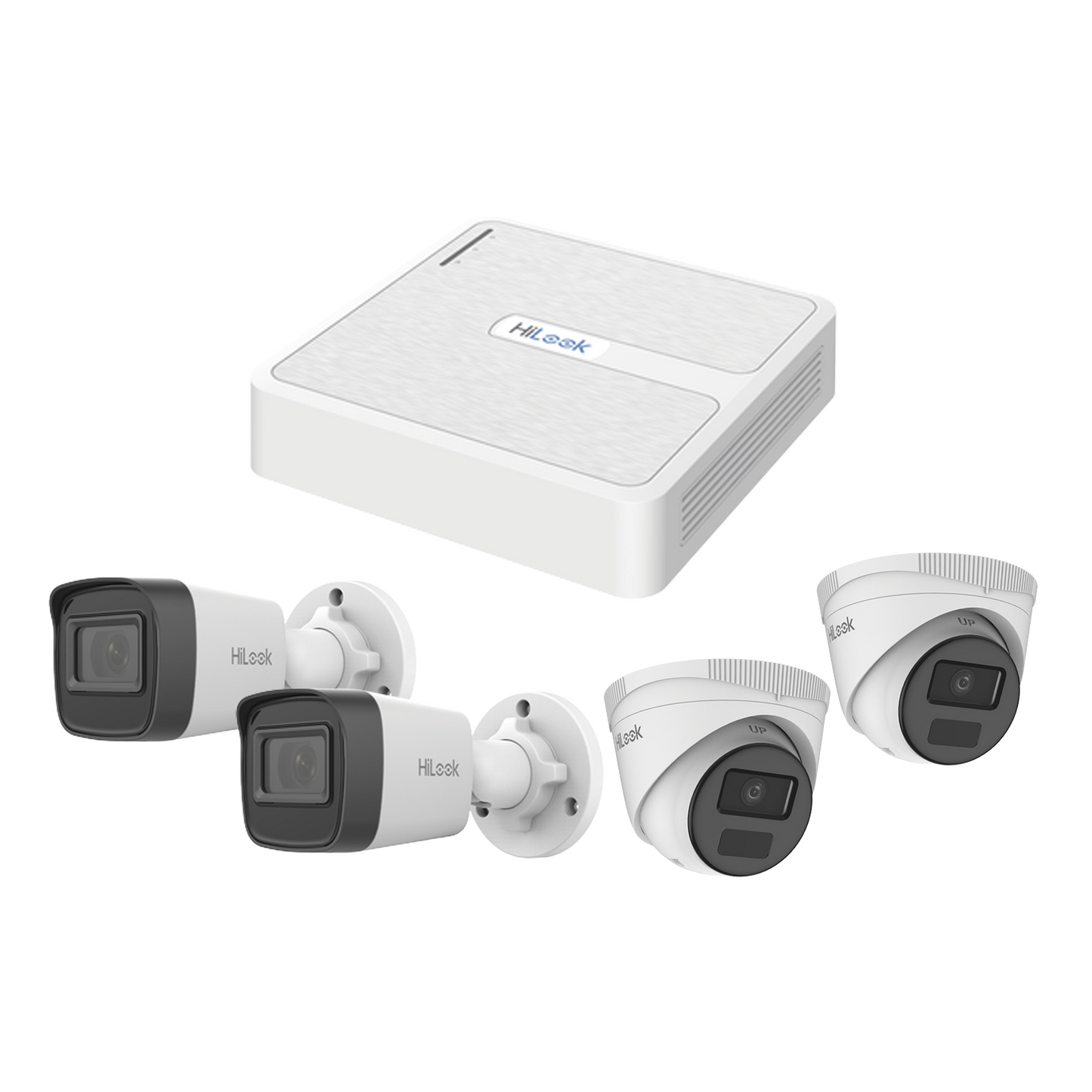 Kit IP 2 Megapixel / NVR de 8 Canales con 8 Puertos PoE / 2 Cámaras IP Bala para Exterior / 2 Cámaras IP Domo para Exterior