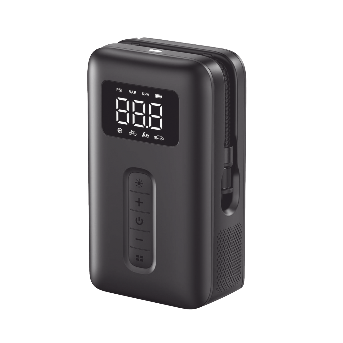 Inflador de Neumáticos | Compresor de Aire Portátil |  Bomba de Aire de 150 PSI | Flujo de Aire de 15L/Min | Con Batería Integrada | Cuenta con Luz LED | Ideal para coches, bicicletas, pelotas de motocicleta.