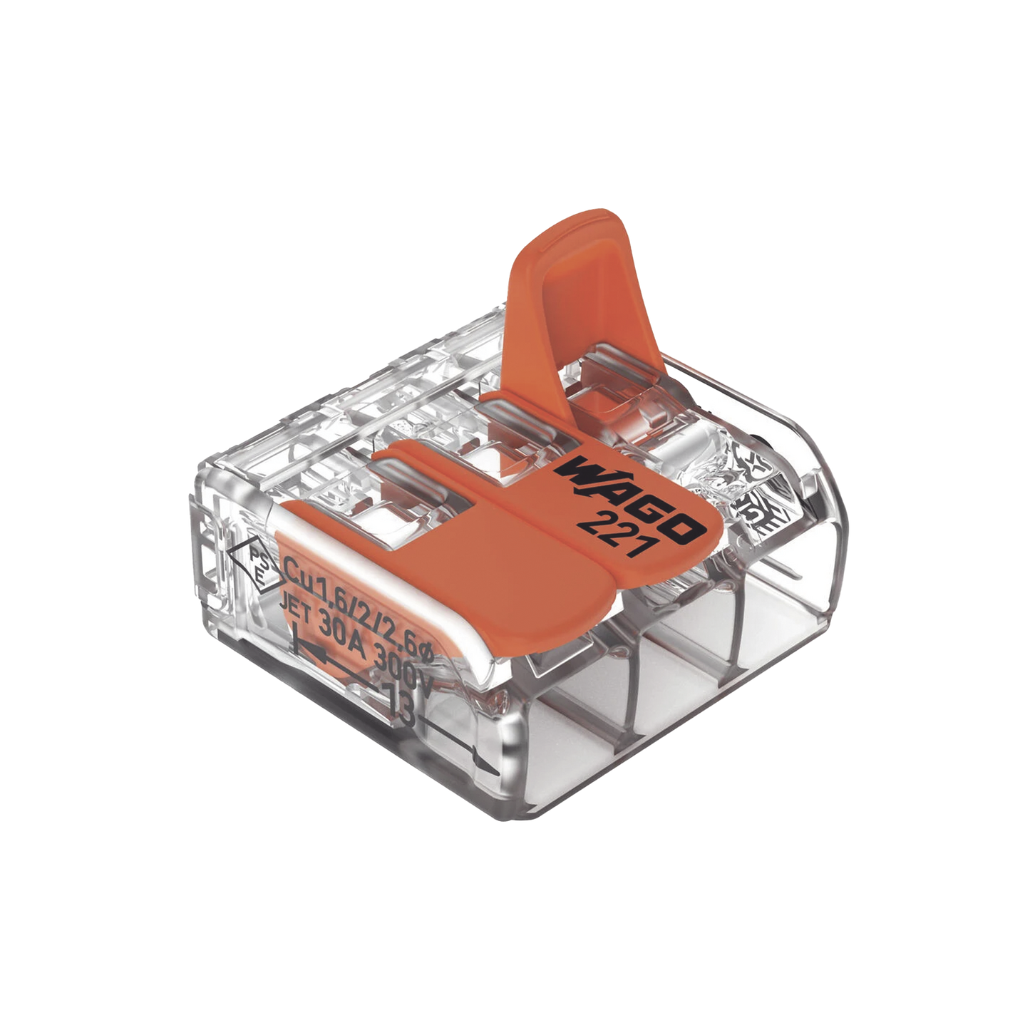 Conector de empalme compacto para todo tipo de conductores transparente 3 conectores