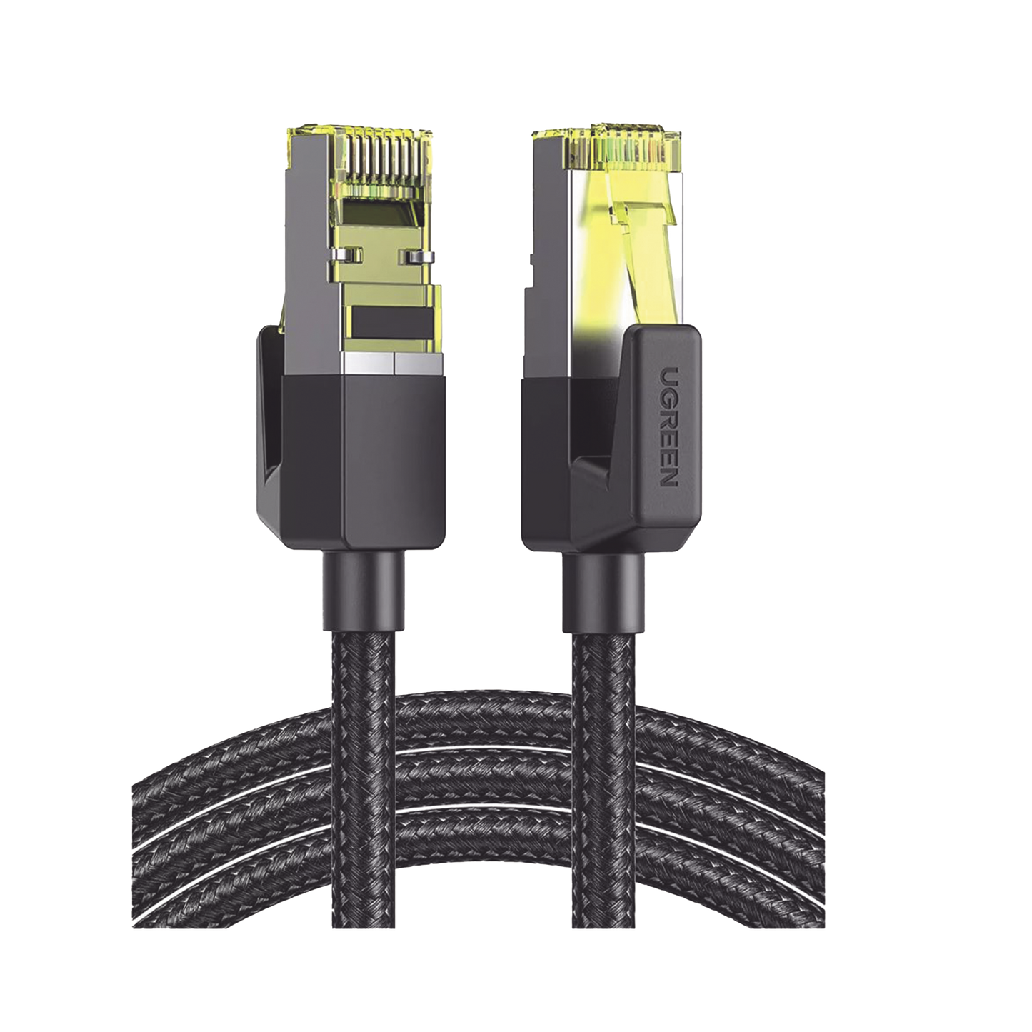 Cable Ethernet Cat7 CLASS�?�F/FTP Redondo con Malla de Nylon 1 Metro