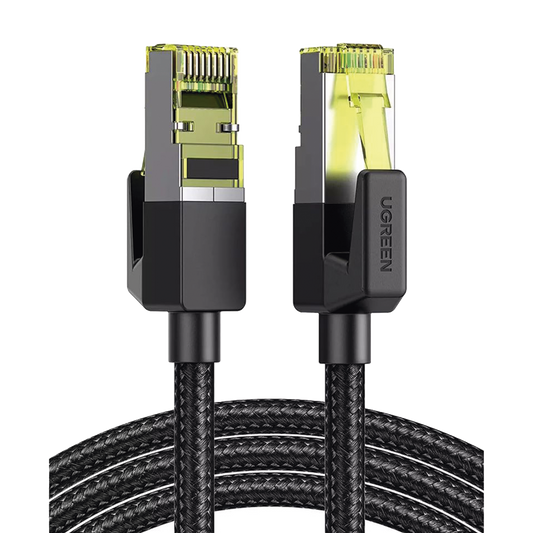 Cable Ethernet Cat7 CLASS�?�F/FTP Redondo con Malla de Nylon 2 Metros