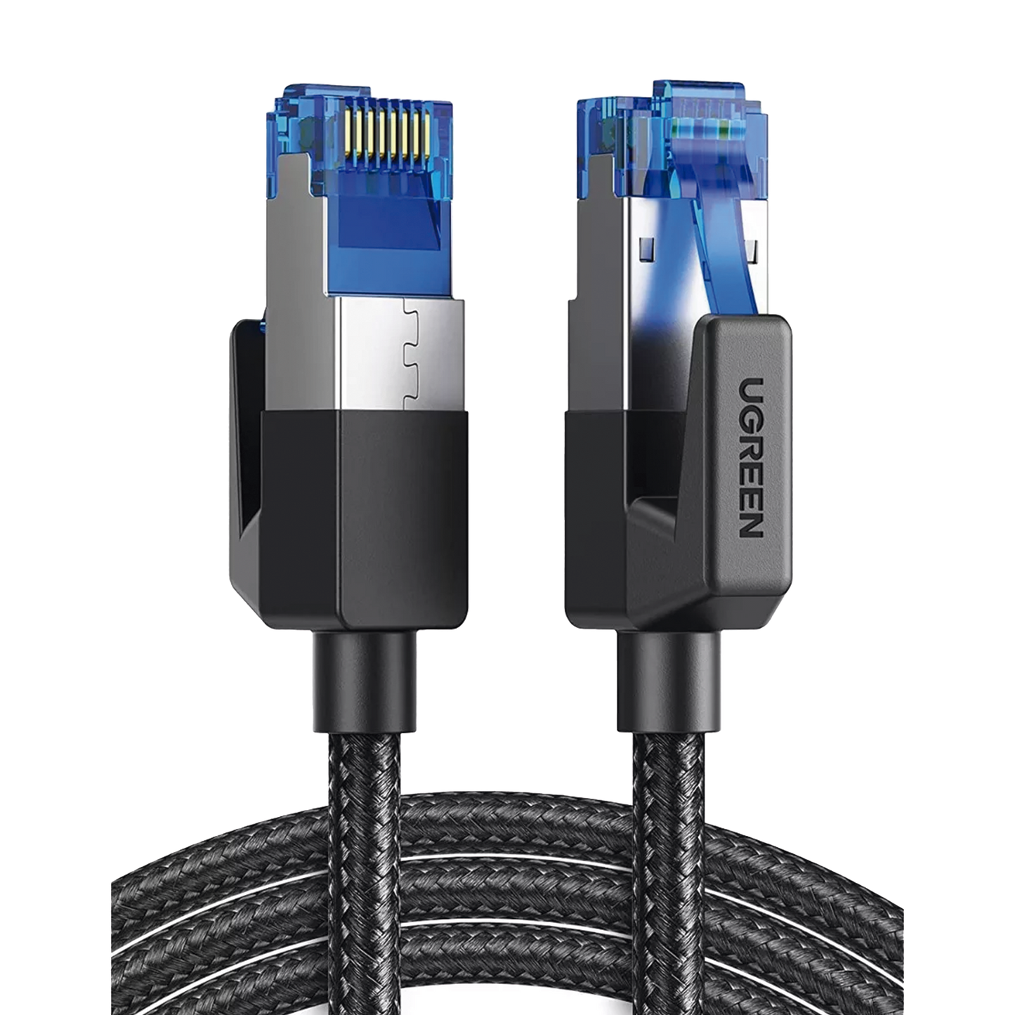 Cable Ethernet Cat8 CLASS�?�F/FTP Redondo con Malla de Nylon 1 Metro