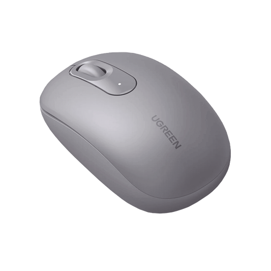 Mouse Inalámbrico 2.4G 800/1200/1600/2400 DPI | Función de 3 botones | Alcance 10m | Silencioso |  Ergonómico | Anti-caída y Anti-interferencias | Batería Alcalina AA incluida  | Color Grey.