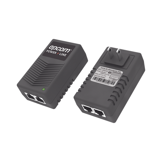 Adaptador de pared / Inyector PoE / 24 Vcc / 1 A / Controlado por chip IC / Protección contra OV, OC, SC, UV/  Fácil de instalar