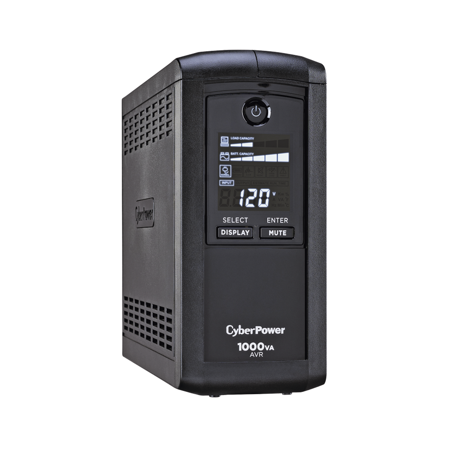 UPS de 1000 VA/600 W, Topología Línea Interactiva, Entrada 120 Vca NEMA 5-15P, Tipo Mini Torre, Con 9 Tomas NEMA 5-15R