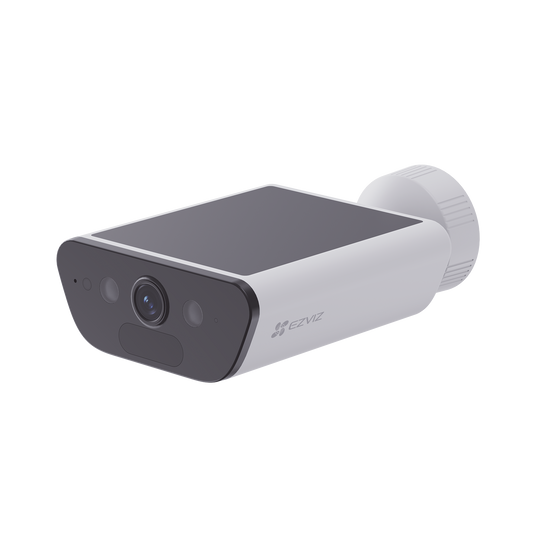 Camara de Bateria con Panel Solar Integrado / 4K Resolucion / WI-FI 6 / Vision Nocturna / Detección Humana y de Vehiculos / Batería de 10400 MAH / IP65