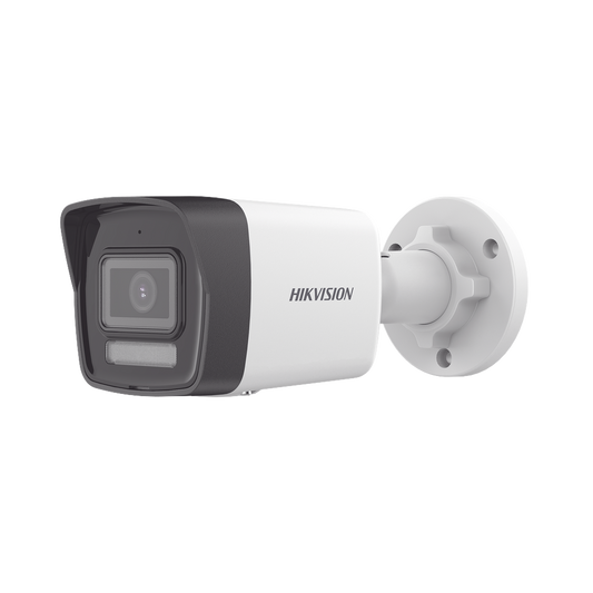 [Dual Light] Bala IP 4 Megapixel / Lente 2.8 mm / 30 mts IR + 30 mts Luz Blanca / Micrófono Integrado / ACUSENSE Lite / Exterior IP67 / H.265 / PoE  / Micro SD