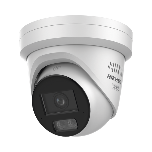 [Dual Light + ColorVu 3.0 + HikAI] Turret IP 6 Megapixel / Lente 2.8 mm / 30 mts IR + Luz Blanca / 2 Microfonos Integrados / Exterior IP67 / WDR 130 dB / ACUSENSE 3.0 / Metal / NEMA 4X / ACUSEARCH