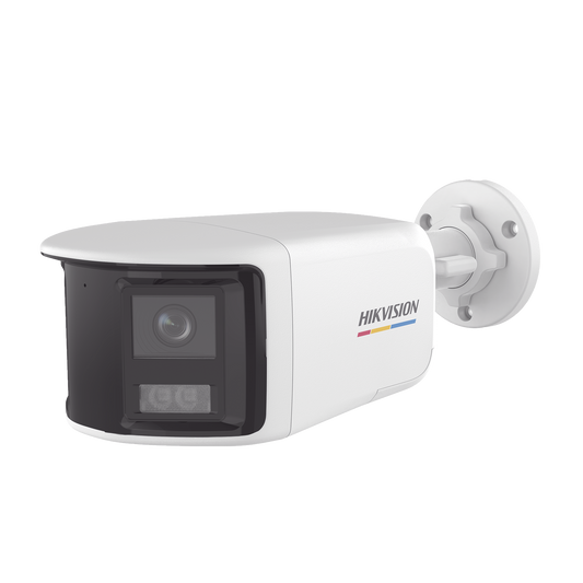 [ColorVu + Panoramica + Dual Light] Bala TURBOHD 3K (5 Megapixel) / Micrófono Integrado / Visión 180° / Imagen a Color 24/7 / 40 mts Luz Blanca + 40 mts IR / Exterior IP67 / WDR