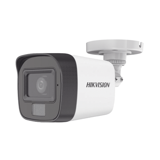 [Dual Light + ColorVu] Bala TURBOHD 2 Megapixel (1080p) / Lente 2.8 mm / 30 mts IR EXIR + 20 mts Luz Blanca / Micrófono Integrado / Gran Angular 101° / Exterior IP67 / 4 Tecnologías