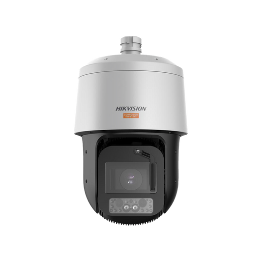 PTZ IP 4 Megapixel / 42X Zoom / Dual Light (500 mts IR / 100 mts Luz Blanca) / Polimero Anticorrosivo (Ideal para Zonas Costeras o Alta Salinidad) / AutoSeguimiento / DARKFIGHTER / EIS / Exterior IP67 / NEMA 4X / C5 / Wiper