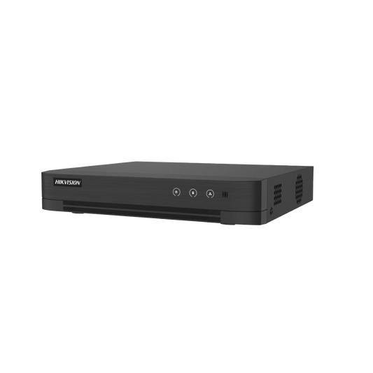 [Audio Bidireccional] DVR 8 Canales TurboHD + 2 Canales IP / 2 Megapixel (1080p) Lite / Acusense Lite (Evita Falsas Alarmas) / Audio por Coaxitron / 1 Bahia de Disco Duro / H.265+ / Salida de Vídeo Full HD