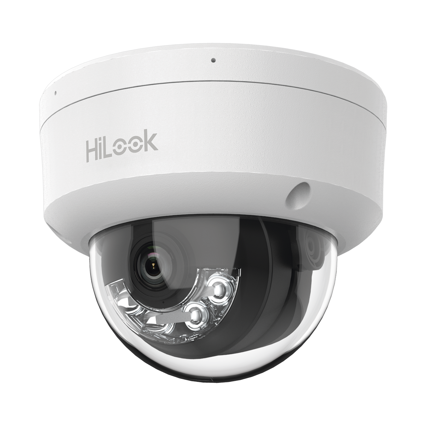 [Dual Light] HiLook Series / Domo IP de 4 Megapixel / Uso en interior / Lente 2.8 mm / 20 mts IR + 20 mts Luz Blanca / Micrófono Integrado / ACUSENSE Lite / PoE / dWDR / H.265+ / ONVIF
