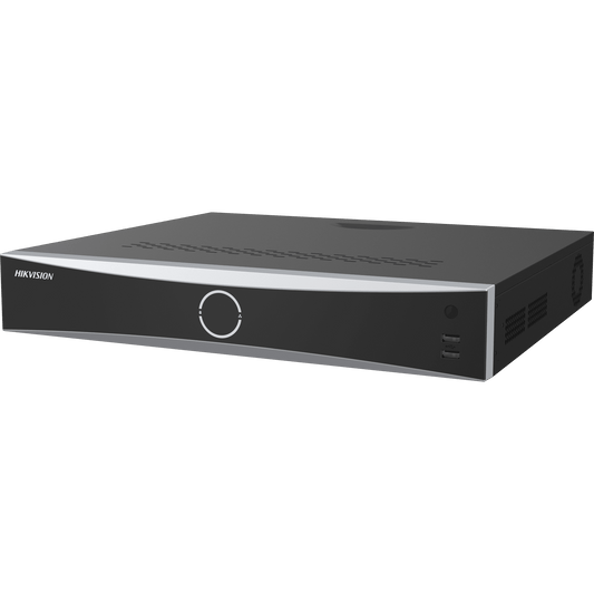 [Acusearch] NVR 12 Megapixel (4K) / 16 canales IP / 16 Puertos PoE+ / AcuSense (Evita Falsas Alarmas) / Reconocimiento Facial / 4 Bahías de Disco Duro / Switch PoE 300 mts  / HDMI en 4K / Alarmas I/O